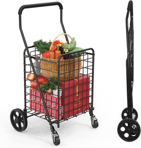 Guanriver chariots pliants <span class=keywords><strong>pour</strong></span> les <span class=keywords><strong>personnes</strong></span> âgées plier les roues en acier solides chariot <span class=keywords><strong>de</strong></span> chariot à provisions - Product Image 1