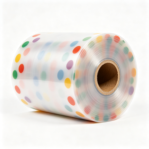 ฟิล์มพลาสติกใสลายจุดสีสันสดใส สำหรับห่ออาหารและห่อของขวัญ - Product Image 2