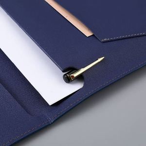 Letter Size <b>A4</b> PU Leather <b>File</b> Pouch Document Organizer Bag with Elastic Rope Buckle Waterproof Contract Envelope <b>File</b> Folder - Product Image 4