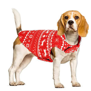 Vente en gros de vêtements de Noël pour chiens vestes de chien pull hiver chaud doux vêtements pour animaux de compagnie manteau chien gilet tenue vêtements réfléchissants pour animaux de compagnie - Product Image 2