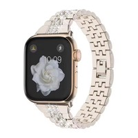 Bracelet de luxe en diamants, bracelet en acier inoxydable pour Apple Watch IWatch Series