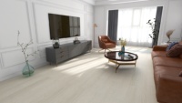 Revêtement de sol moderne SPC de 8mm Planche de vinyle PVC Tapis hybride Plancher intérieur avec solution de conception graphique pour hôtels