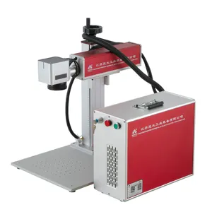 Mesin penanda laser ABS PVC plastik PE 20W 30W 50W portabel untuk ukiran logam