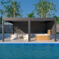 Nouveau design Système bioclimatique Pergola aluminium Spa Sauna Baignoire Pergola de jardin Pare-soleil Pergola carrée