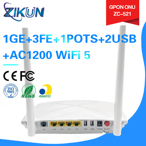 Equipo de fibra óptica para FTTH, superventas, banda dual, GPON ONU 4G 2, 1GE + 3FE + 1VOIP + AC1200, WIFI 5 + 2USB, 1200Mps - Product Image 2