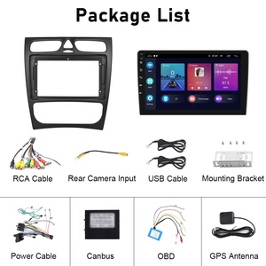 <span class=keywords><strong>Autoradio</strong></span> Podofo 9 ''Android 13 <span class=keywords><strong>pour</strong></span> Mercedes-Benz Classe C/GLK 4 portes 2002-2004 CarPlay Android Auto GPS WiFi BT FM Fascia Panel - Product Image 6