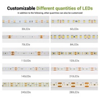 Bande LED en promotion pour éclairage d'ambiance de salon, 120 LED/m, 12 mm, lumière naturelle, personnalisation usine