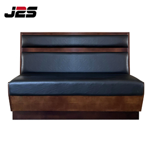 J2s Khung Gỗ Hiện Đại 4-Chỗ Ngồi Gian Hàng Nhà Hàng Chỗ Ngồi Bọc Da Màu Đen Sofa Cho Khách Sạn Cafe <span class=keywords><strong>Bar</strong></span> Ăn Uống Dự Án - Product Image 4