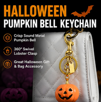 Porte-clés Lanterne Citrouille d'Halloween avec visage de citrouille, breloque de sac, pendentif de sac à main avec mousqueton pivotant, cadeau de fête pour femme