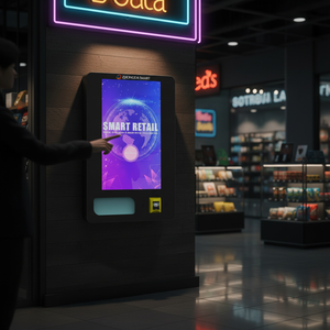 Distributeur automatique interactif mural de 32 pouces, durable, petit format, avec <span class=keywords><strong>paiement</strong></span> sans espèces et fonction SDK, personnalisable OEM - Product Image 1