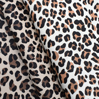 Tissu en PVC imprimé léopard style sauvage, simili cuir animalier pour sacs de mode, canapés et meubles