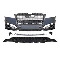 Kits de Parachoques Delanteros para Auto A8 S8, Kits de Carrocería Estilo S8 con Parrilla Negra para Audi A8 D4 PA 2015 2016 2017 2018