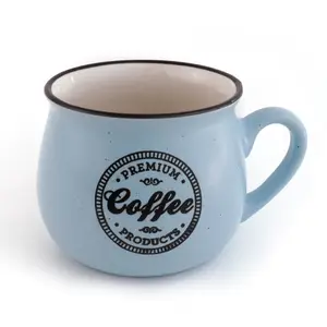 12Oz 14Oz 16Oz Groen Wit Blauw Roestvrij Staal Camping Koffie Custom Metaal Mini Emaille Cup Met Logo Voor Promotie