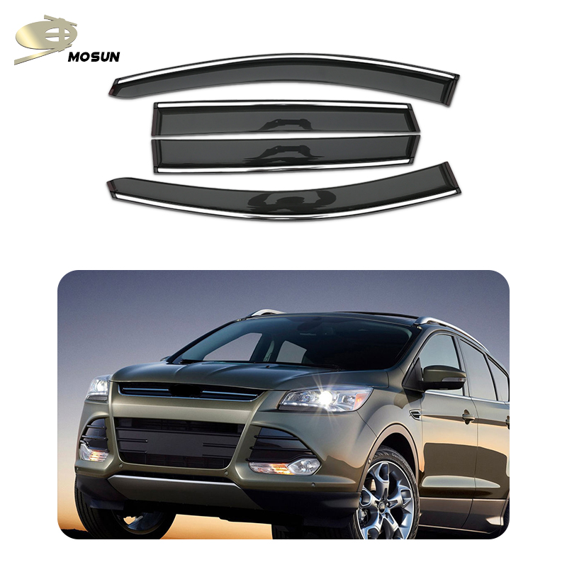 Anteprima Ajuste para Ford Escape Kuga 2020 2021 Acero Inoxidable Coche de Acero al Frente Lámpara de lámpara de luz Accesorios de Marco de Ajuste Fibra de Carbono