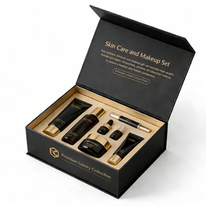 กล่องบรรจุภัณฑ์ความงามระดับไฮเอนด์แบบสั่งทำพิเศษ ฝาปิดแม่เหล็ก สำหรับชุดผลิตภัณฑ์ดูแลผิว พิมพ์ลายตามสั่ง โรงงานรับผลิตแบบ OEM ODM - Product Image 5