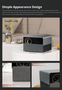 โปรเจคเตอร์ LED 1080P 4K ลำโพงในตัว ระบบหลบหลีกสิ่งกีดขวาง ตั้งค่าอัตโนมัติ เสียงรบกวนต่ำ 35 เดซิเบล ปรับตำแหน่งหน้าจอได้ สำหรับห้องนอน รองรับการสตรีม - Product Image 5