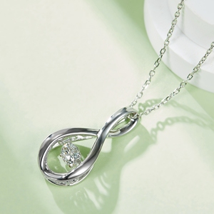 2024 nóng bán đồ trang sức moissanite kim cương sang trọng Vòng cổ 925 Sterling bạc dây chuyền trong kho cho phụ nữ phụ nữ - Product Image 5