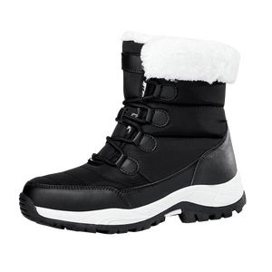 Nouvelles chaussures <span class=keywords><strong>de</strong></span> randonnée d'hiver épaisses doublées <span class=keywords><strong>de</strong></span> polaire, chaudes et durables, bottes <span class=keywords><strong>de</strong></span> neige pour femmes, chaussures en coton à tige haute - Product Image 3