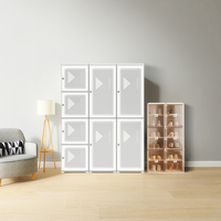 Armoire moderne Offres Spéciales en plastique pliable portable Armoire Chambre à coucher Placard
