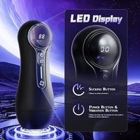 Masturbador Masculino Automático con 9 Modos de Vibración y Succión, Bomba para Pene, Juguetes para Adultos con Pantalla LED, Manos Libres con Textura 3D