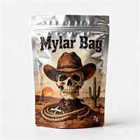 Sacs Mylar personnalisés avec logo, brillants, refermables, à fermeture éclair, de qualité alimentaire, anti-humidité et anti-odeur, à fond plat