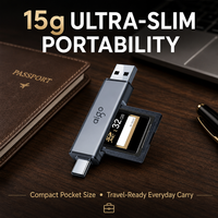 Lecteur de cartes mémoire USB 3.0 Type-C SD TF en métal, double port, adaptateur OTG pour ordinateur portable, logo personnalisé, ODM, faible MOQ, directement de l'usine