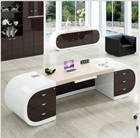 Bureau de direction ergonomique moderne avec élévateur électrique intelligent, verrouillage par empreinte digitale, mobilier de bureau de luxe pour cadres et managers