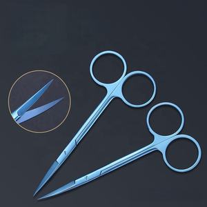 กรรไกรผ่าตัดตากรรไกรผ่าตัดทั่วไปทรงโค้งตรงเพื่อความงาม - Product Image 3