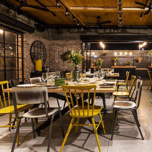 Prezzo di fabbrica all'ingrosso Hotel Winehouse Diner imposta sedie da pranzo impilabili per ristoranti in metallo - Product Image 3