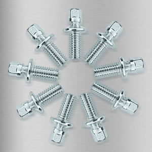 Tornillo de seguridad antirrobo para llave de encendido, rosca inversa, totalmente roscado, cabeza hexagonal, niquelado, para cerradura de encendido automotriz - Product Image 2