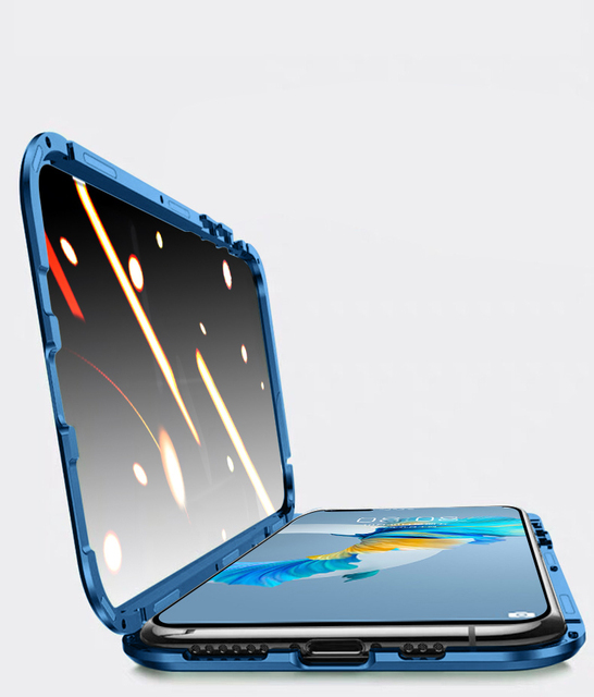 Factory Privacy Magnetic Case Clear Double Sided Tempered Glass Anti-Spy 360 Full Protective Phone Case for Huawei Mate 40 Pro