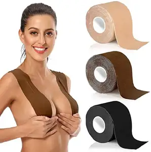 Low MOQ Stretchy Women Push Up 95% Cotton Nude Color Adhesive Breast Boob Tape lift-Up