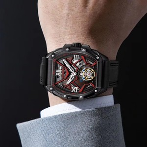 Reloj con movimiento AESOP Tourbillon para hombre, Richard Skeleton, zafiro, luminoso, mecánico, manual, resistente al agua. - Product Image 4