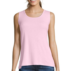 Débardeur de sport décontracté pour femme Eco Performance, fabriqué en tissu tricoté Spandex/Coton, respirant et à séchage rapide, idéal pour le yoga et les activités sportives. - Product Image 2