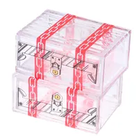 Caja de plástico transparente IQ Box, truco de magia, cajón secreto, aprendizaje, juguetes educativos, accesorios de magia, juguetes de inteligencia, 1 ud.
