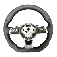Volant en cuir semi-perforé R-Line pour VW Volkswagen Polo Golf 4 5 6 7 Jetta Tiguan Passat B7 B8