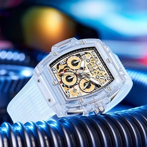 Montre carrée de luxe étanche pour homme, personnalisable, à quartz, pour affaires, sport et mode, avec bracelet à boucle. - Product Image 3