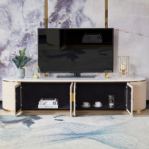 أحدث تصميم طاولة قهوة من الخشب الصلب من الجلد الفاخر الحديث وخزانة مع أثاث غرفة المعيشة - Product Image 3