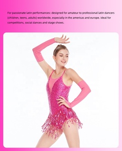Vestidos de Baile <span class=keywords><strong>Latino</strong></span> y Ballet para Mujer MiDee con Falda de Lentejuelas y Borlas, Diseño de Espalda Descubierta con Pantalones Tipo Trunk para Artistas - Product Image 5