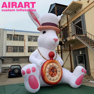 Lapin blanc gonflable géant avec montre à gousset, <span class=keywords><strong>personnage</strong></span> d'<span class=keywords><strong>Alice</strong></span> <span class=keywords><strong>au</strong></span> <span class=keywords><strong>pays</strong></span> <span class=keywords><strong>des</strong></span> <span class=keywords><strong>merveilles</strong></span> pour événement - Product Image 5