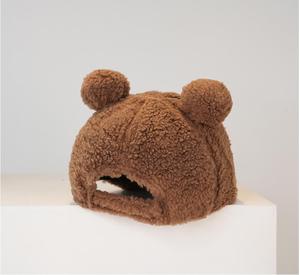 Blank Faux Fur <strong>Hat</strong> Fashion Fleece Plush Furry Lamb Wool Cute Baseball Cap with <strong>Bear</strong> Ears Winter Warm Caps for Women - Product Image 2
