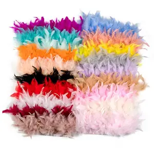 Vente en gros de règles colorées pour manchette en fourrure Slap Band Fluffy Turkey Feather Slap Bracelet Bangles