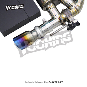 Tuyau d'échappement en alliage de titane OEM avec commande à distance de la valve pour <span class=keywords><strong>Audi</strong></span> <span class=keywords><strong>TT</strong></span> <span class=keywords><strong>MK1</strong></span> Type 8N 1.8T 1998-2006, échappement Catback - Product Image 6