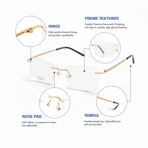<span class=keywords><strong>2025</strong></span> Hợp Thời Trang Sang Trọng Hình Chữ Nhật Không Khung Kính Quang Học Kính Kính Của Nhà Sản Xuất Thời Trang Phong Cách Mô Hình Máy Tính Thiết Kế Rắn - Product Image 6
