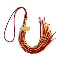 Rayon Forest Gold Graduation Honor Tassel avec breloque 2024 ans 9"