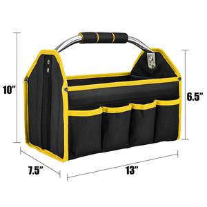 Heavy-Duty Waterproof <b>Tool</b> <b>Tote</b> Padded Handle Foldable Open Top <b>Tool</b> <b>Bag</b> Stiff Frame High-Capacity Portable <b>Tool</b> Organizer for - Product Image 6