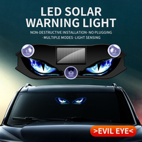 Luz de Advertencia LED Solar para Coche con Ojo Turco, Lámpara Estroboscópica de Seguridad Antirrobo con Sensor de Luz Automático para Parabrisas Interior de Vehículo