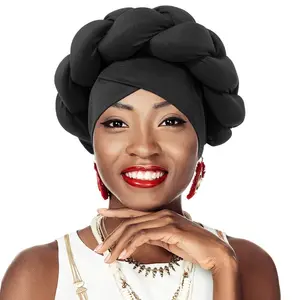 Bonnet africain couvre-chef turban pré noué couvre-chef turbans torsadés pour filles tenue africaine pour femmes