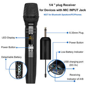 ลดราคาพิเศษ W5 ไมโครโฟนไร้สายแบบมืออาชีพ ระบบเสียบใช้งานได้ทันที พร้อมระบบตัดเสียงรบกวน - Product Image 4