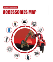 Vibro-marteau hydraulique pour excavatrice, accessoire pour le battage de pieux en acier et de pieux tubulaires